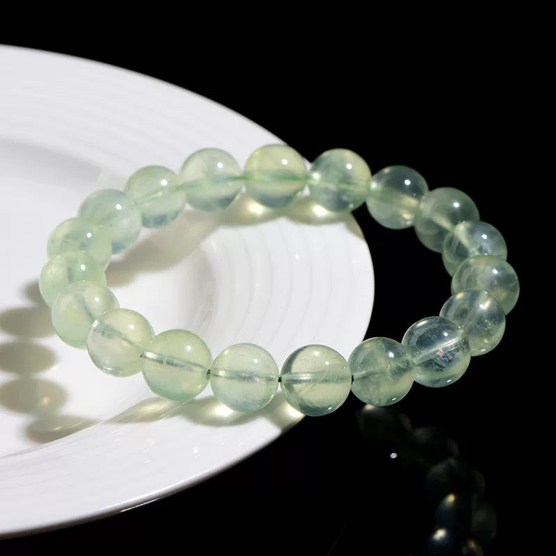 Basalt prehnite bracelet（10mm)